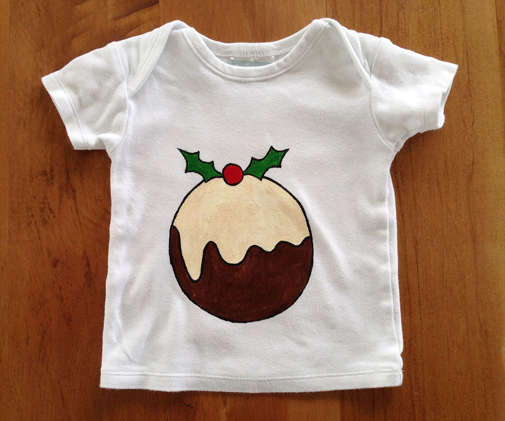 Xmas pudding t-shirt, sans baby